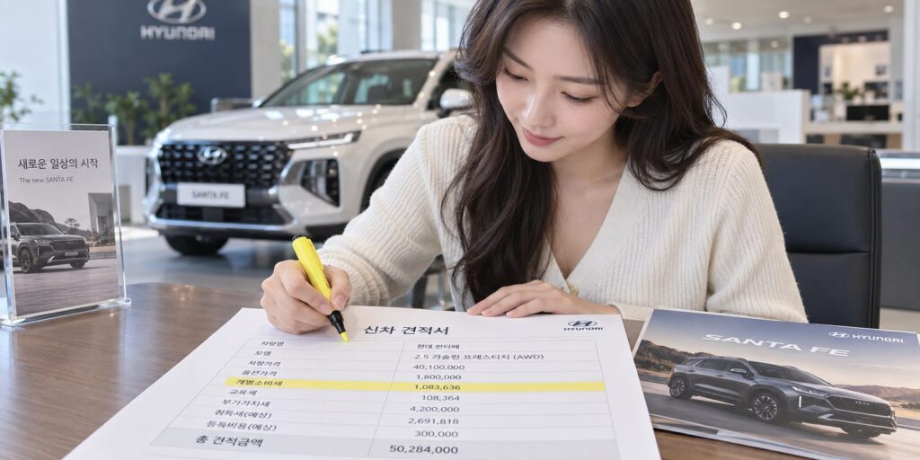 하이브리드 개소세 감면 종료 전후 세금 비교
